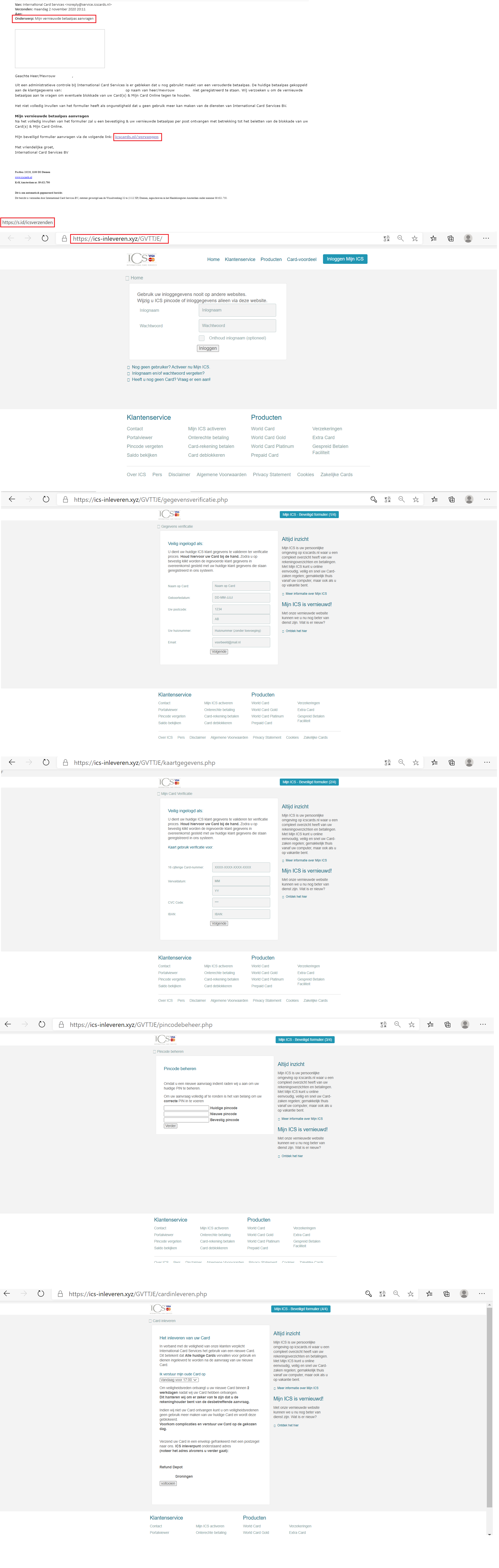 Voorbeelden Van Phishing Berichten | International Card Services